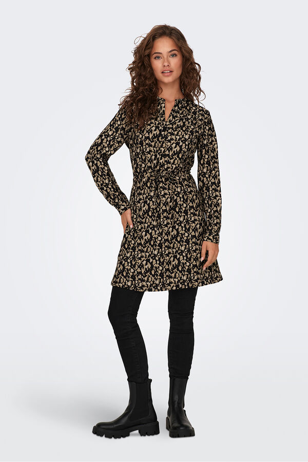 Only Kurzes Hemdkleid  Schwarz