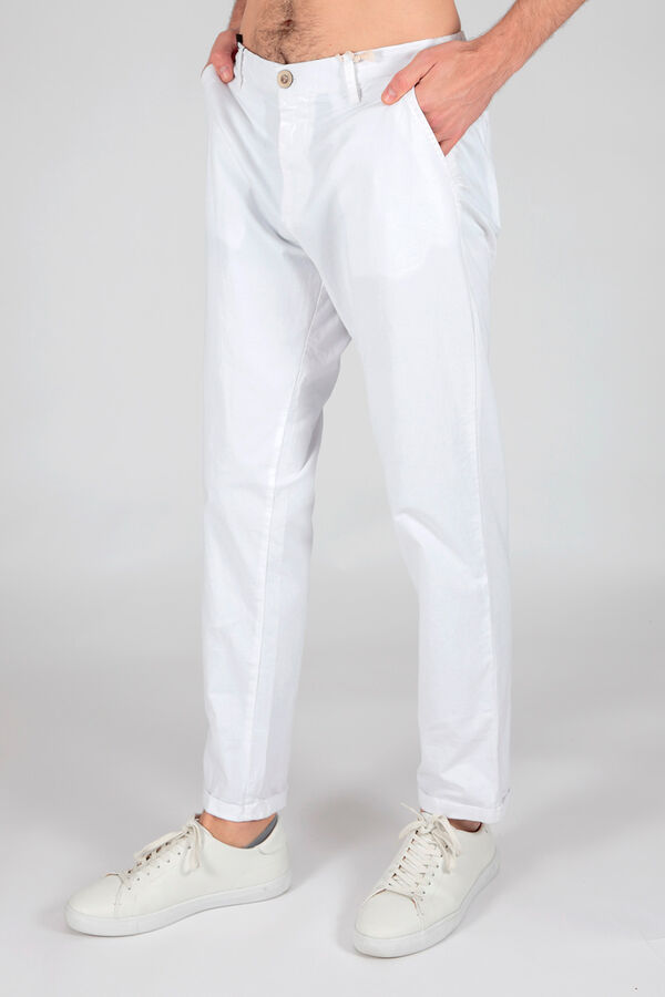 Springfield Pantalón chino con 3 bolsillos blanco