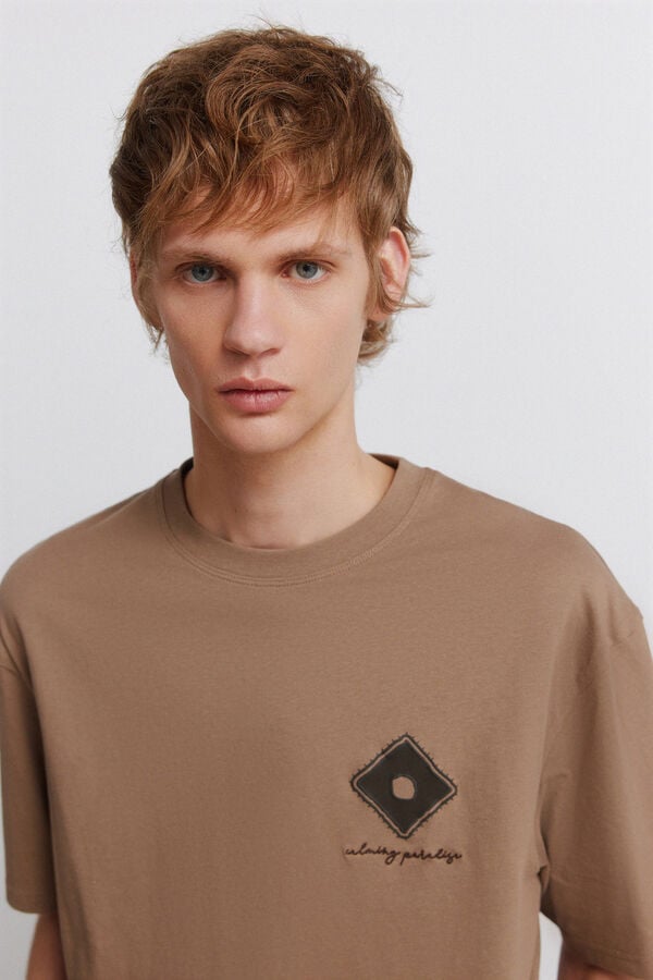 Springfield Majica sa na&scaron;ivcima Braon