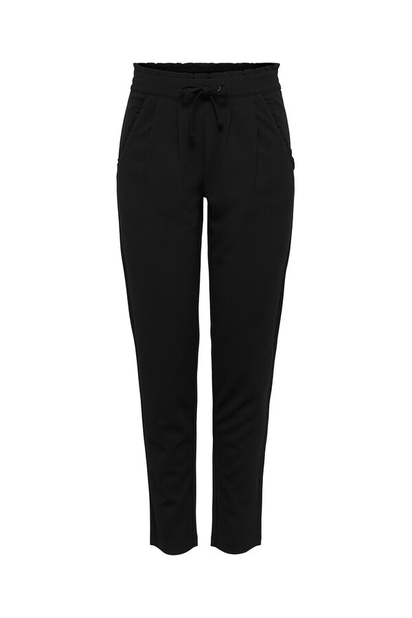 JDY Straight trousers with darts black