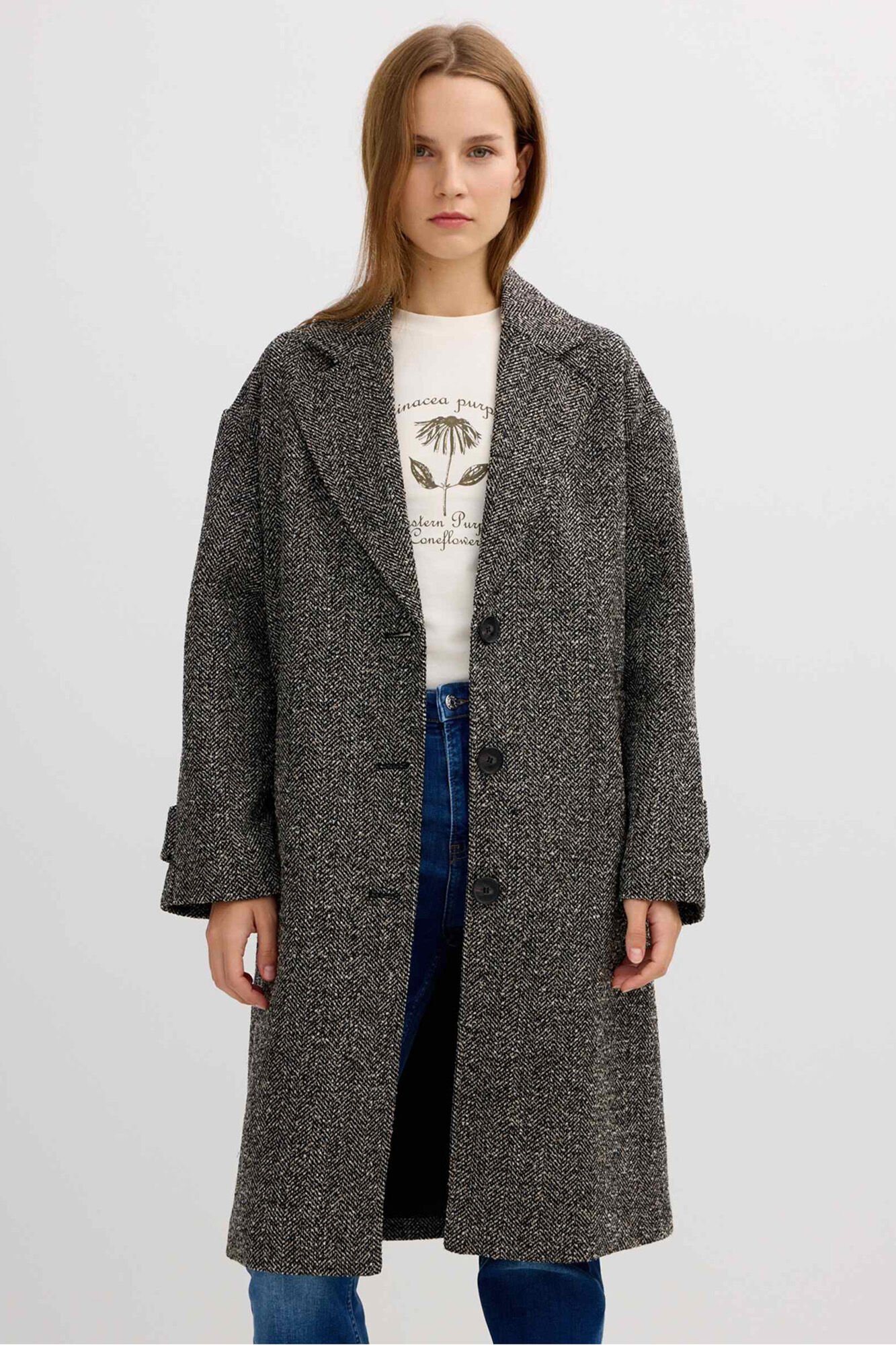 Inside Abrigo espiga hombro ca&iacute;do