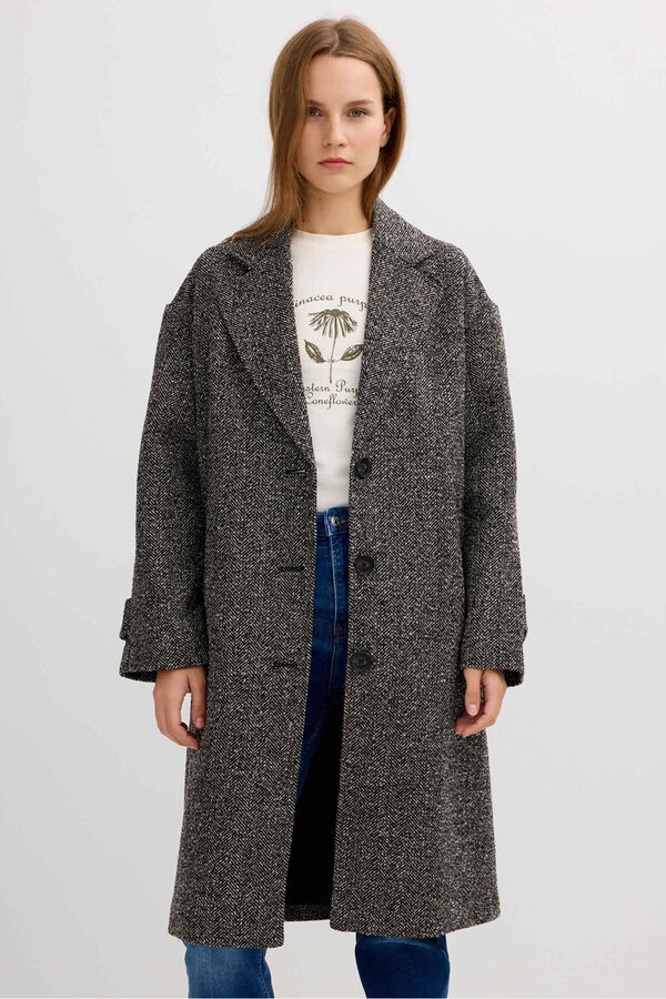 Inside Abrigo espiga hombro ca&iacute;do verde