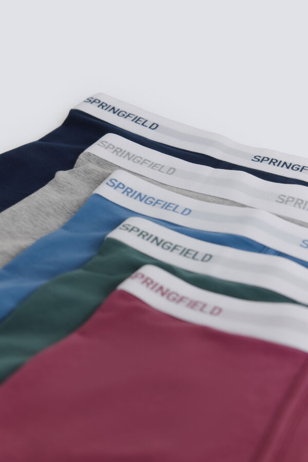 Springfield Cotton 5-pack essentials boxers blue