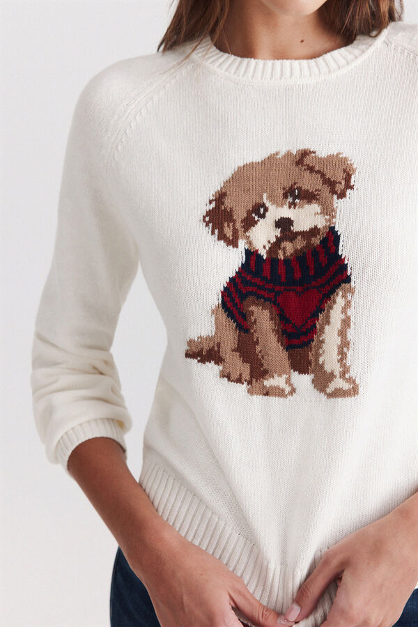 Springfield Dog jumper white