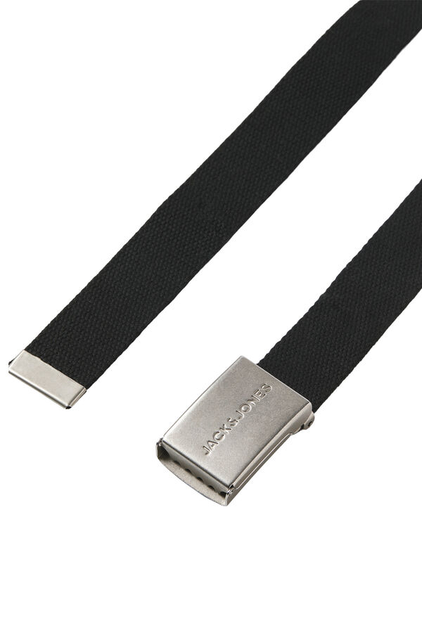 Jack & Jones Cintur&oacute;n lona ajustable negro