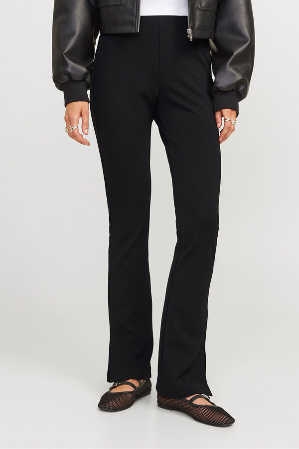Jack & Jones Pantal&oacute;n flare tiro alto negro