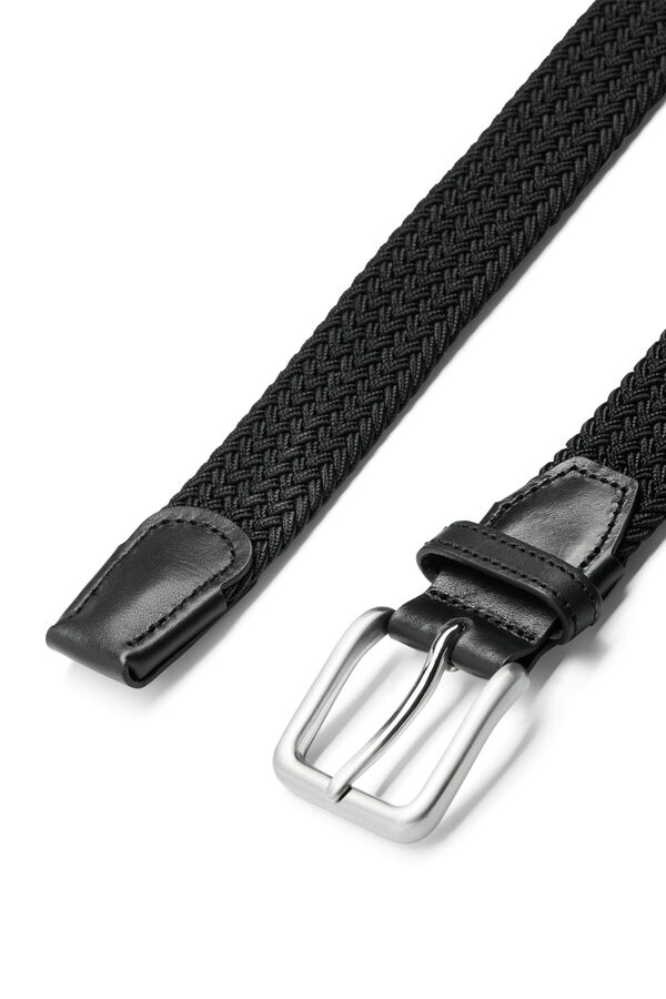 Jack & Jones Cintur&oacute;n trenzado negro