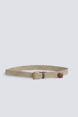 Springfield Braided belt with contrast cross grey