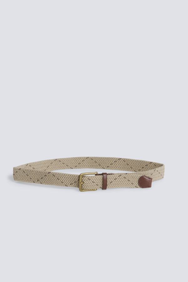 Springfield Braided belt with contrast cross grey
