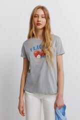 Springfield T-shirt com desenho de fruta cinzento