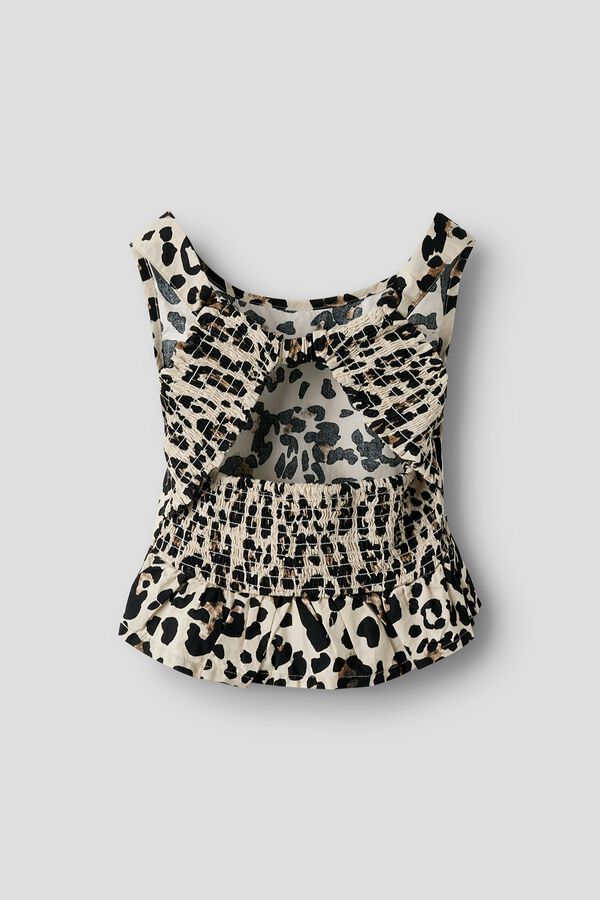 Name It Top de leopardo bege