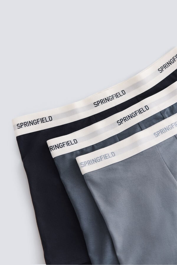 Springfield Pack 3 long boxers blue