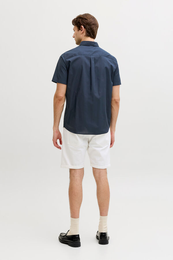 JJ REBEL Camisa manga corta sarga azul