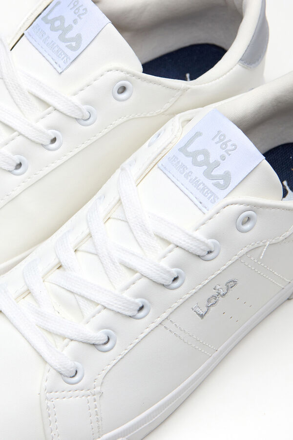 Lois Zapatillas cl&aacute;sicas tenis cordones blanco