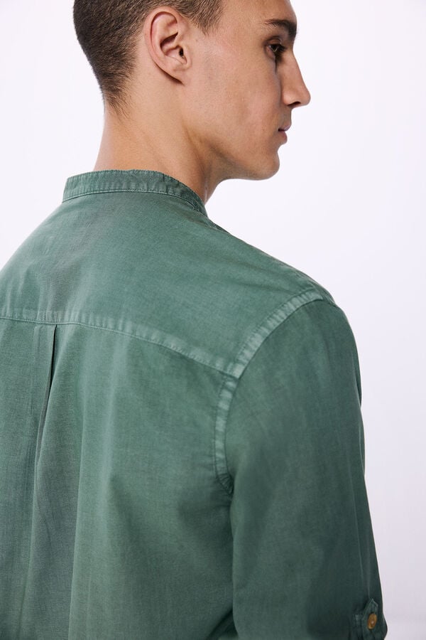 Springfield Mao poplin shirt green