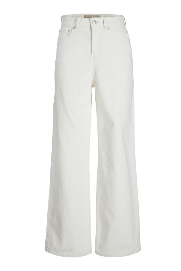 Springfield White wide leg jeans bijela