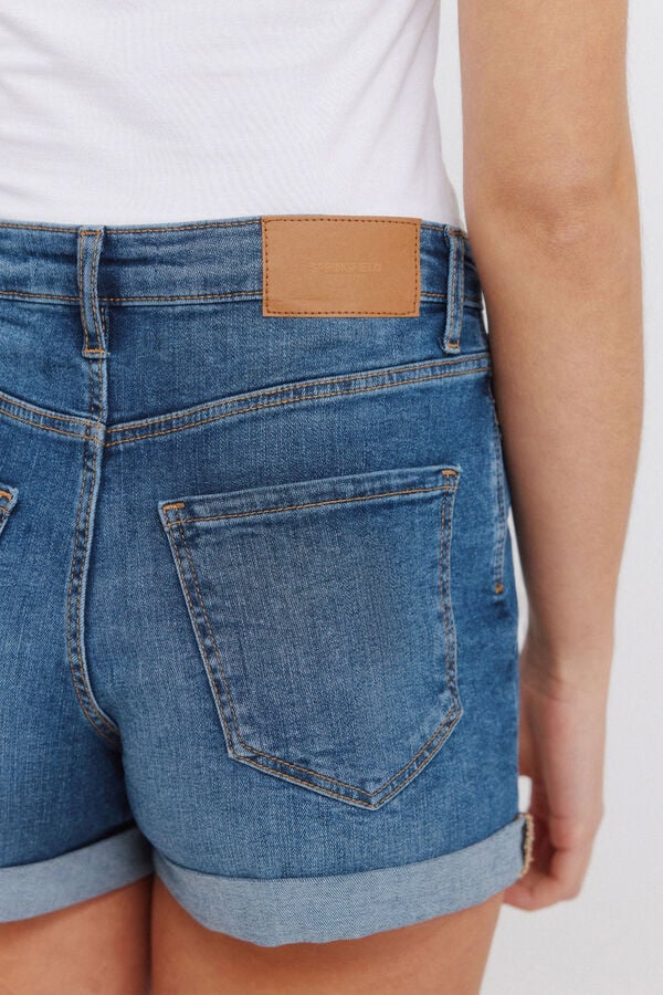 Springfield Short mid-rise jeans blue