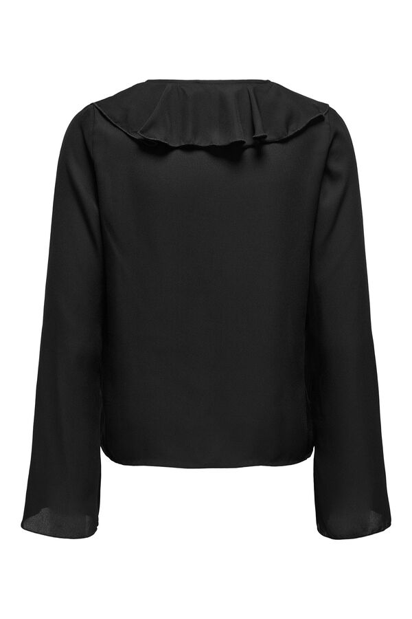 Only Blusa con volantes negro