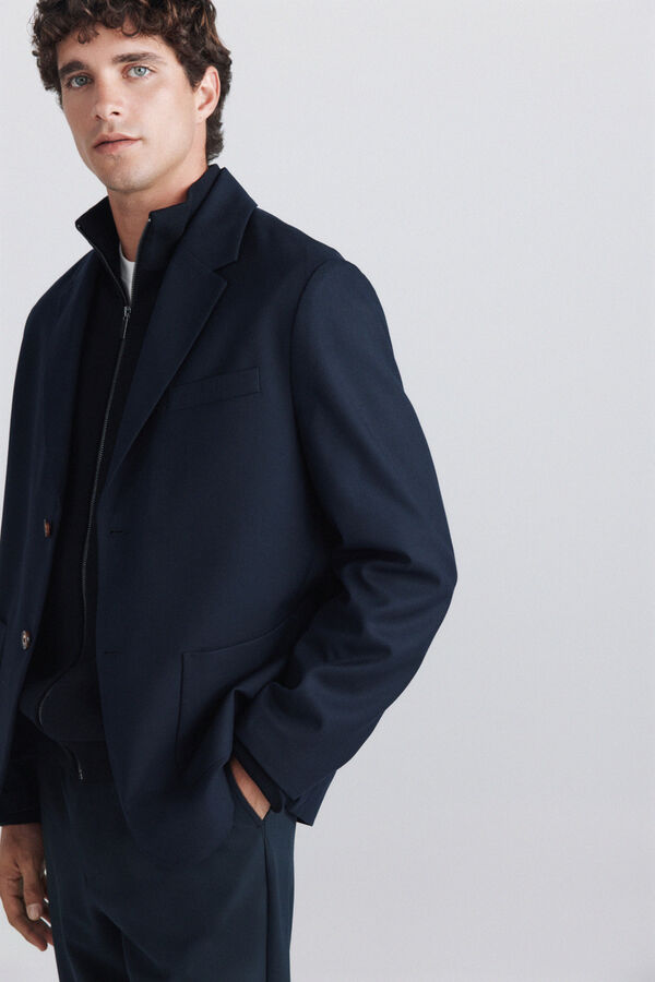 Springfield Relaxed fit blazer blue