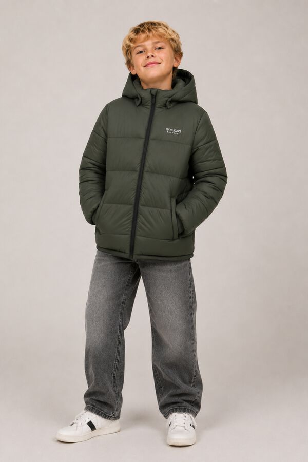 Name It Puffer jacket with hood green