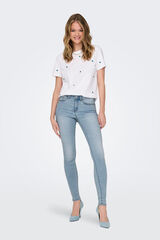 Only Röhrenjeans mit mittelhoher Taille azul