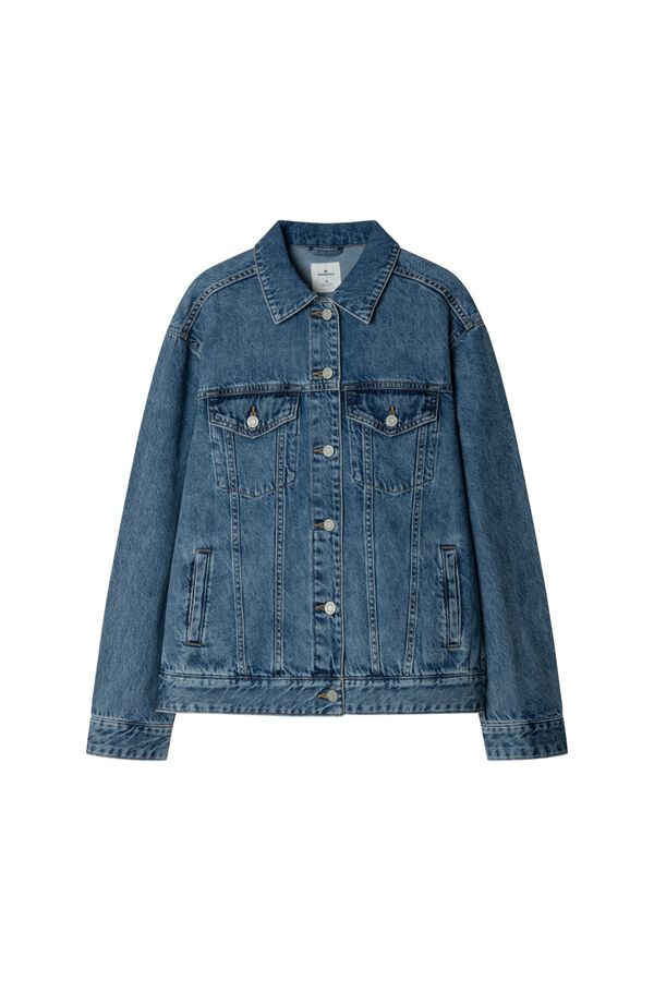 Springfield Oversize denim jacket blue