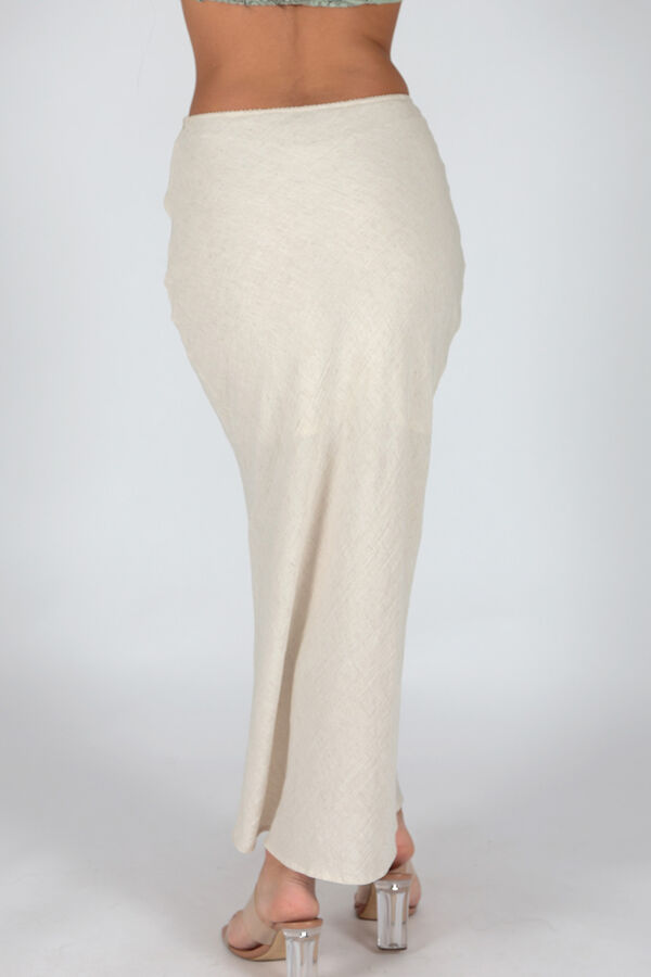 Springfield Long skirt with lining boja slonovače