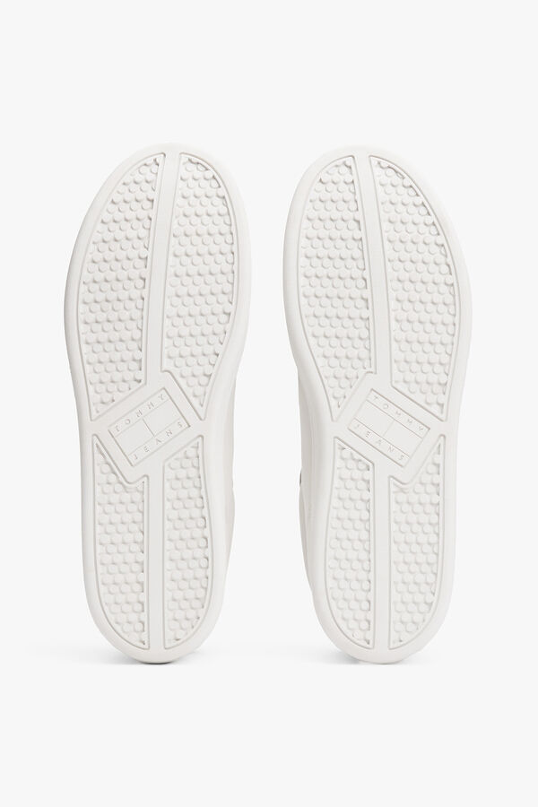 Tommy Jeans Zapatillas blancas con bandera de Tommy Jeans azul