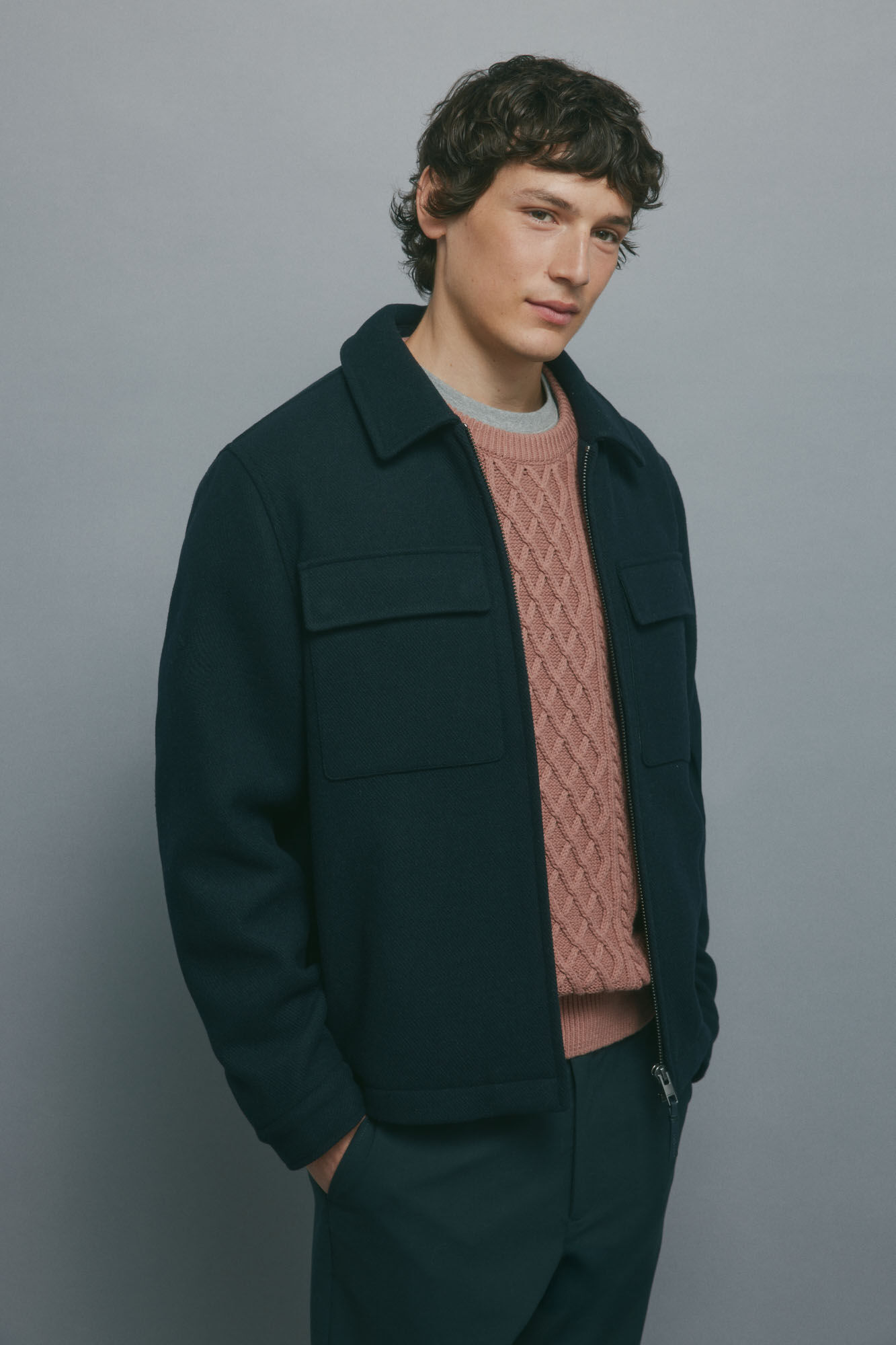 Springfield Wool blend shirt jacket