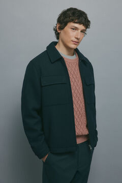 Springfield Jacke aus Wolle Blau