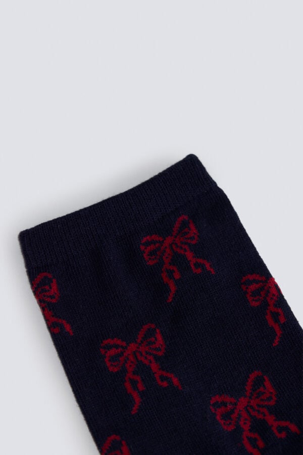 Springfield Basic bow socks blue