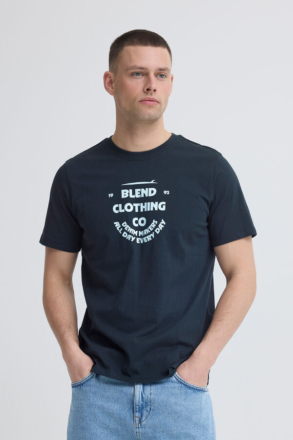 Blend Camiseta de manga corta azul