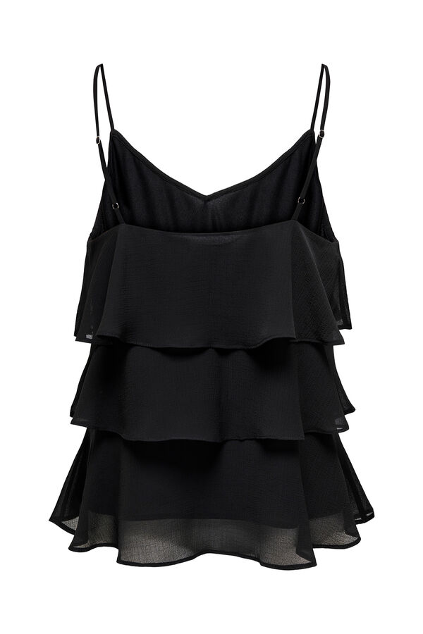 Only Top de volantes negro