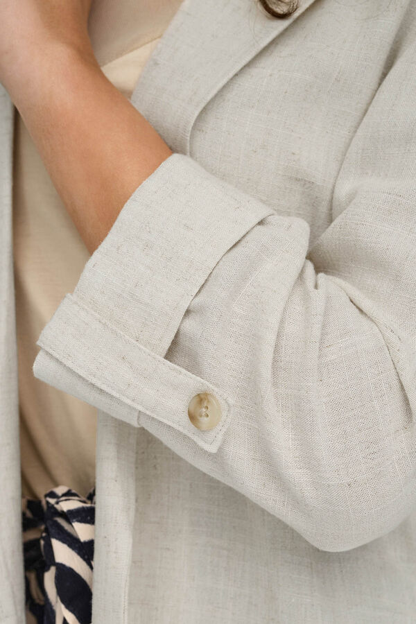 Only Blazer de manga 3/4 remangada gris