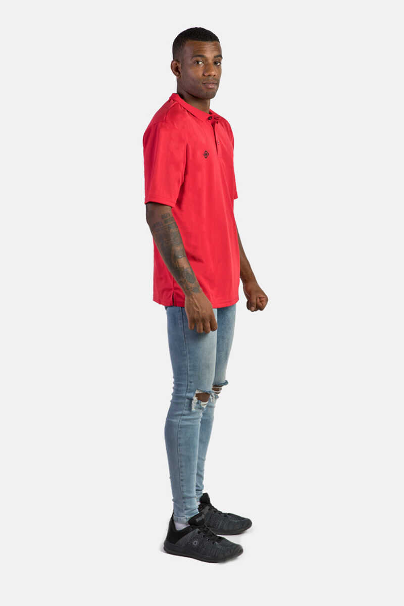 Springfield  Technical short-sleeved polo shirt rojo