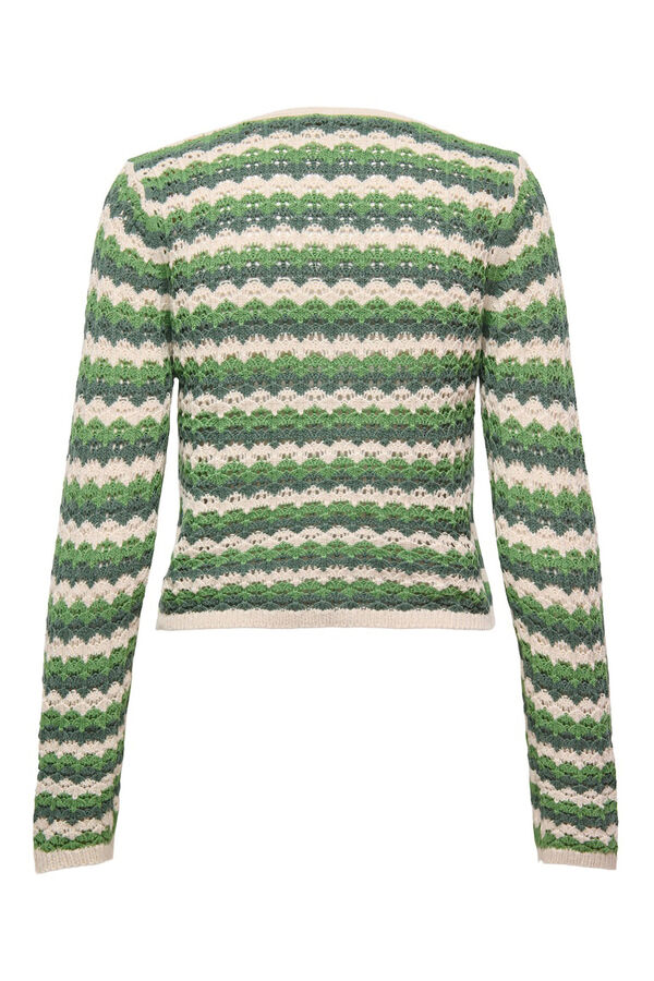 Only Crochet openwork cardigan green