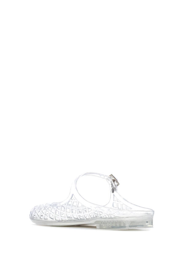 XTI Bailarina goma destalonada rejilla blanco