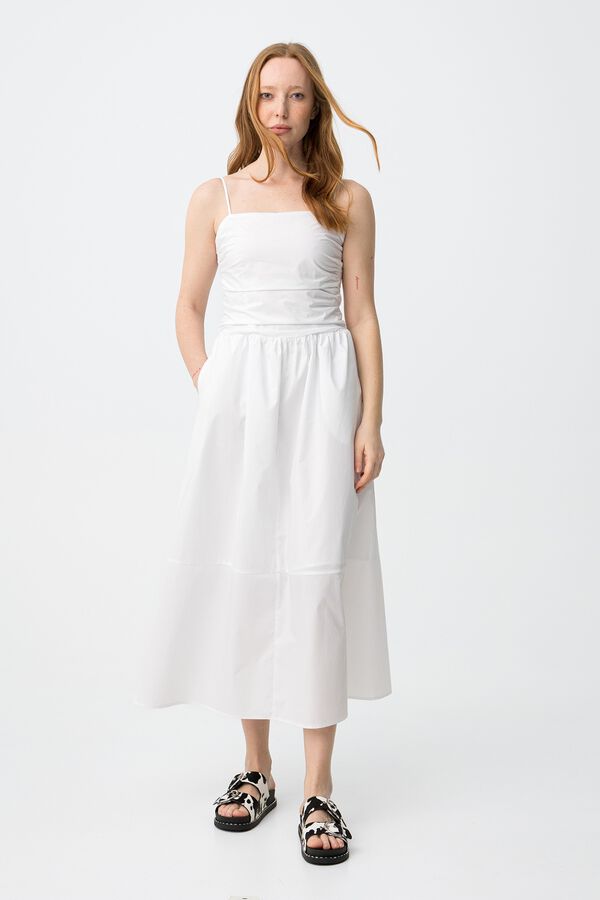 Tiffosi Slim midi dress white