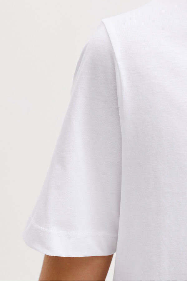 Jack & Jones Junior Camiseta b&aacute;sca logo blanco