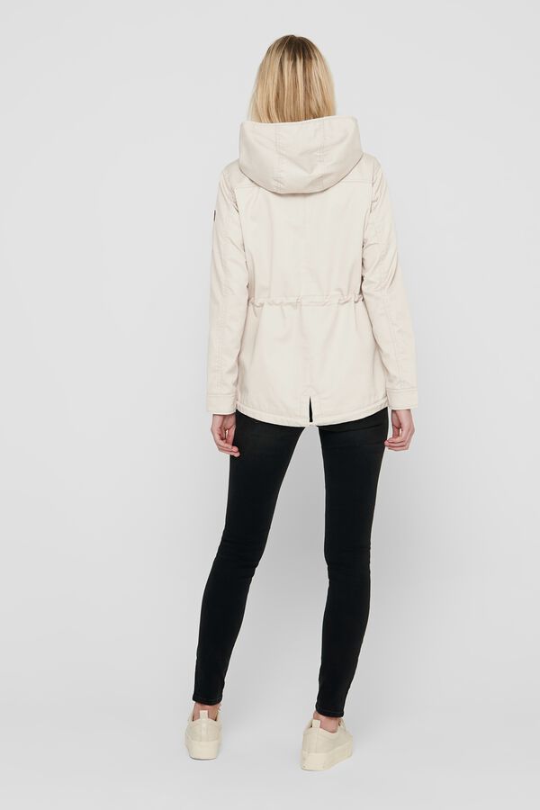 Only Short hooded parka grey