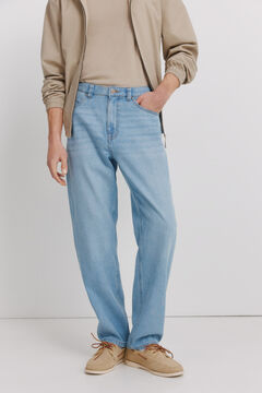 Springfield Ultra-light mid-wash straight fit jeans