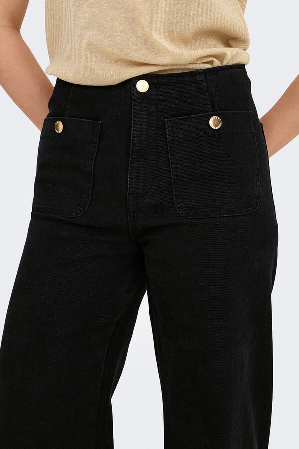 Only Jeans Wide Leg negro
