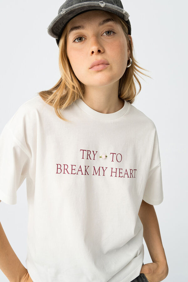 Tiffosi Young Printed T-shirt with appliqué brown