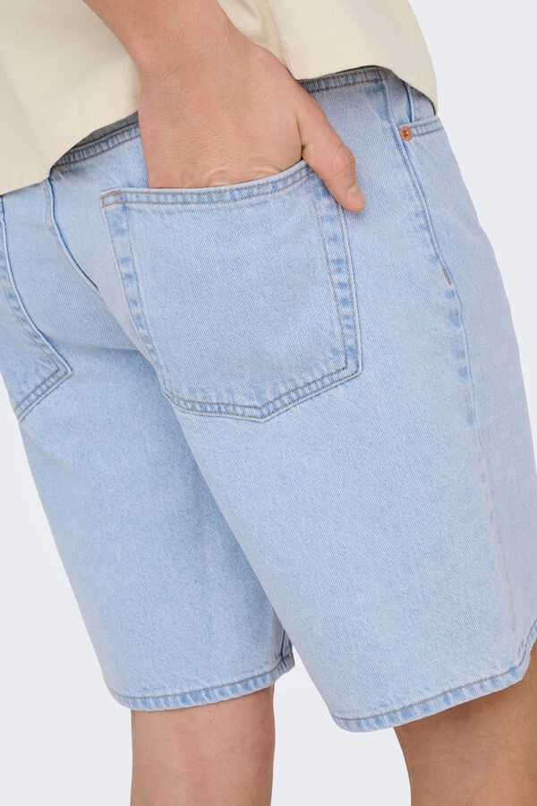 Only & Sons Bermuda vaquera azul