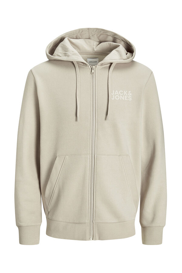 Jack & Jones Sudadera b&aacute;sica cremallera gris