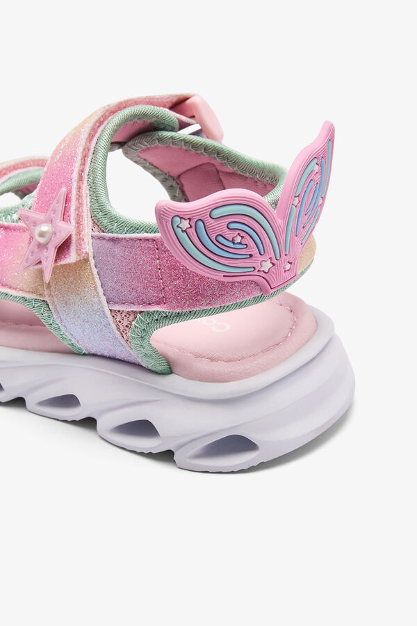 Conguitos Sand&aacute;lias com luzes fantasia rosa