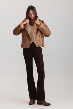 Springfield Short faux suede faux shearling coat
