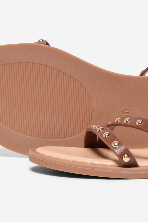 Only Studded flat sandal nude