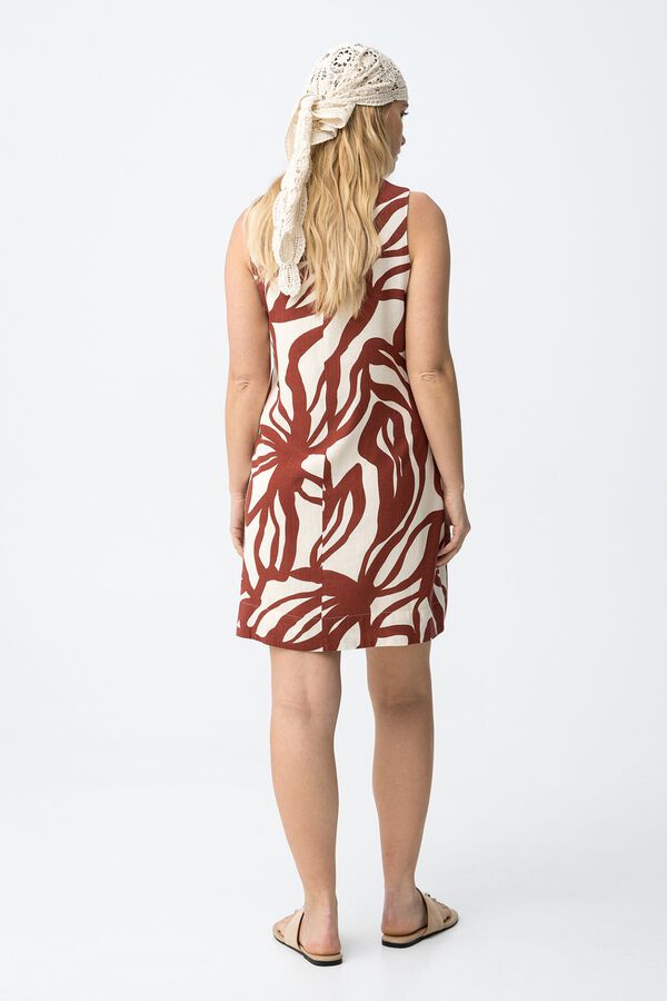Tiffosi vestido reto mangas cru