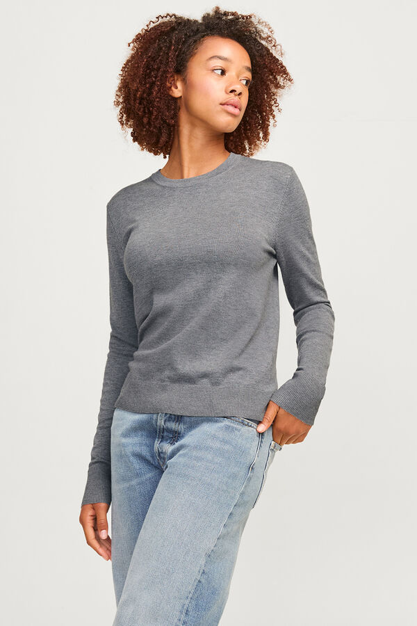 Jack & Jones Slim fit jersey-knit sweater grey